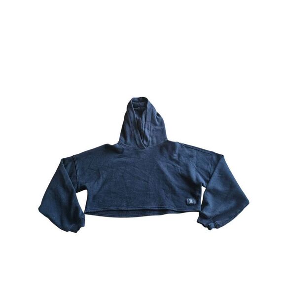 Savage X fenty black cropped hoodie womens Sz M - Picture 3 of 8